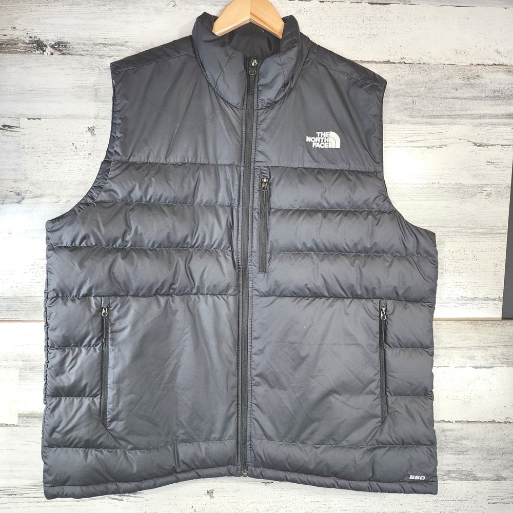 The North‎ Face Aconcagua Down Vest Mens XL Navy Blue Excellent 550 Fill Puffer
